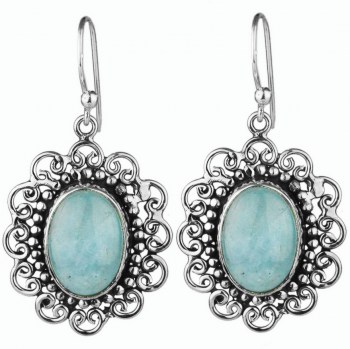 edelsteen sieraden zilver hanger oorbellen  099